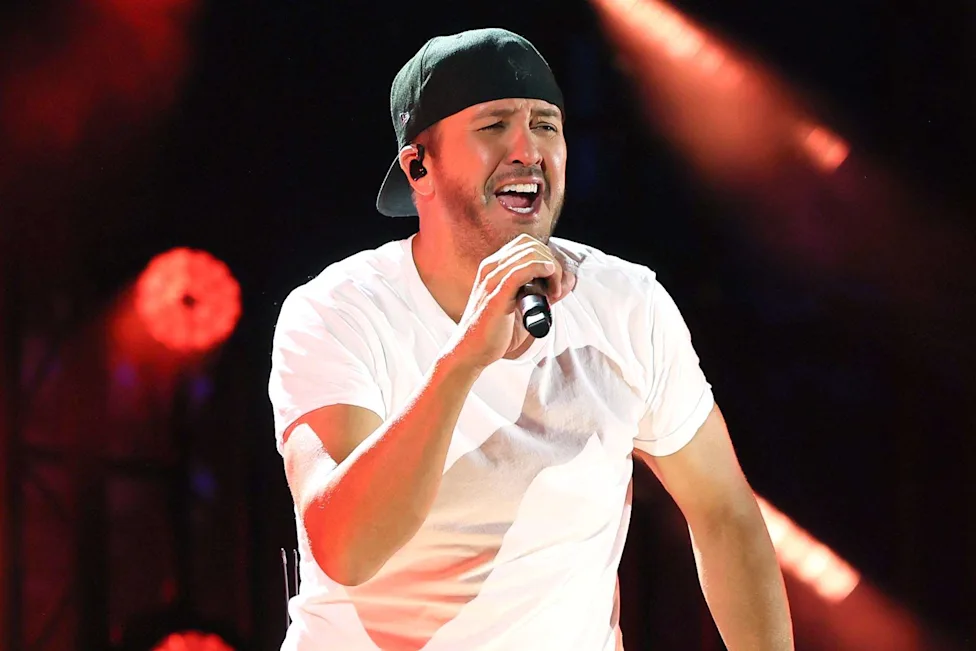 Luke Bryan performing live on stage